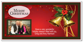 Christmas Holiday Mistletoe Jingle Bells Cards with photo  8